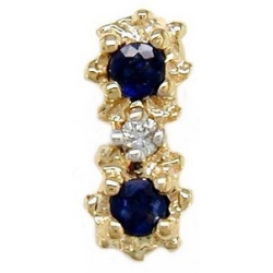 AC247 14K SAPPHIRE & DIAMOND SLIDE SPACER 